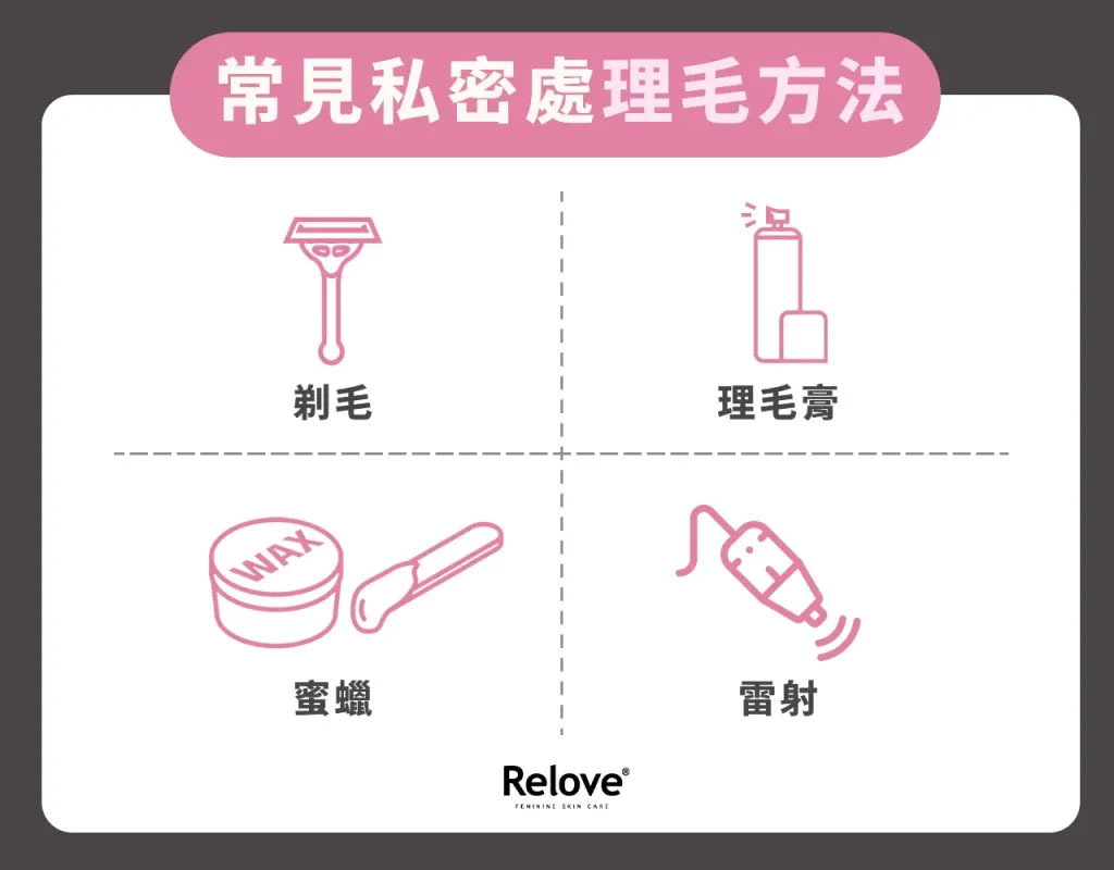 常見的私密處理毛方法