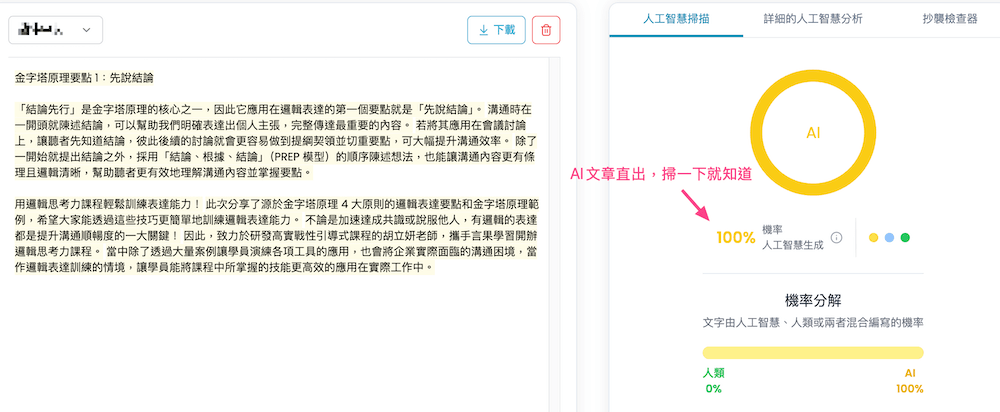 检查一下是不是AI写的文章