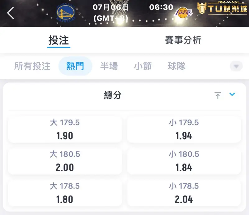 運彩大小分